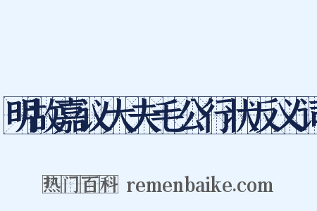 明故嘉议大夫毛公行状反义词是什么意思的图片